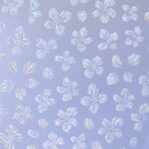 Shell Nail Sticker - Icy Flower (White)